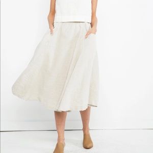 Elizabeth Suzann Large Clyde Billow Skirt in Midweight Linen Flax